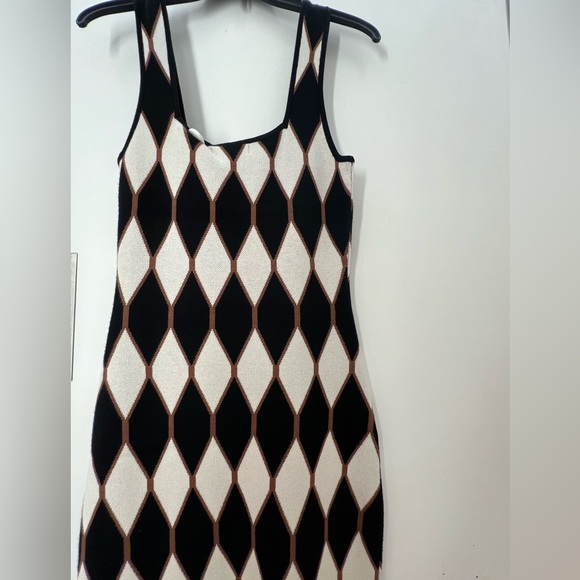 NWT HOUSE OF HARLOW 1960 knit midi dress. Diamond pattern. Very Pretty . Sz S. - Picture 1 of 11